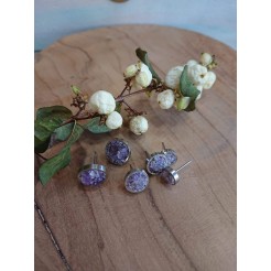 Earrings Intuition with Rhodope amethyst