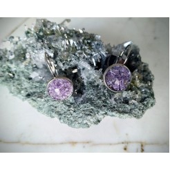 Earrings with Rhodope amethyst