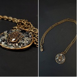 Necklace Protection with Rhodope black tourmaline - model 1