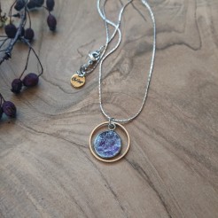 Necklace Infinity with Rhodope amethyst - model 3