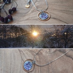 Necklace Infinity with Rhodope amethyst - model 3