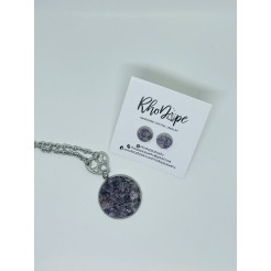 Necklace and earrings with Rhodope amethyst