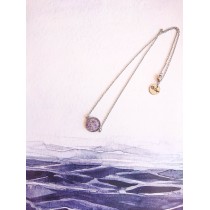 Necklace Infinity with Rhodope amethyst - model 1