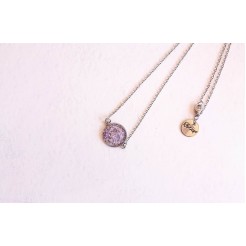 Necklace Infinity with Rhodope amethyst - model 1