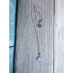 Necklace Infinity with Rhodope amethyst - model 4