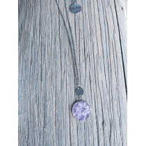 Necklace Infinity with Rhodope amethyst - model 4
