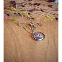 Necklace Infinity with Rhodope amethyst - model 2