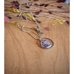 Necklace Infinity with Rhodope amethyst - model 2