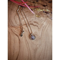 Necklace Infinity with Rhodope amethyst - model 2