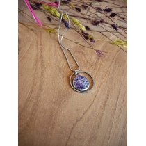 Necklace Infinity with Rhodope amethyst - model 2