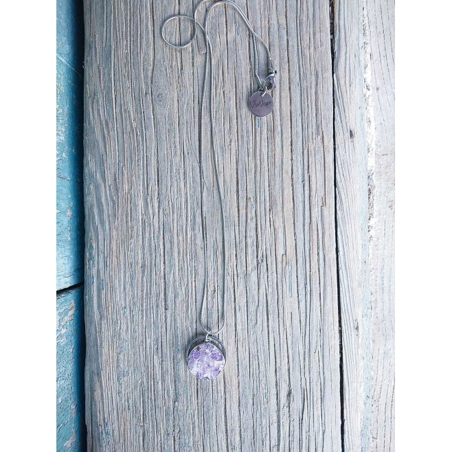 Necklace Infinity with Rhodope amethyst - model 3