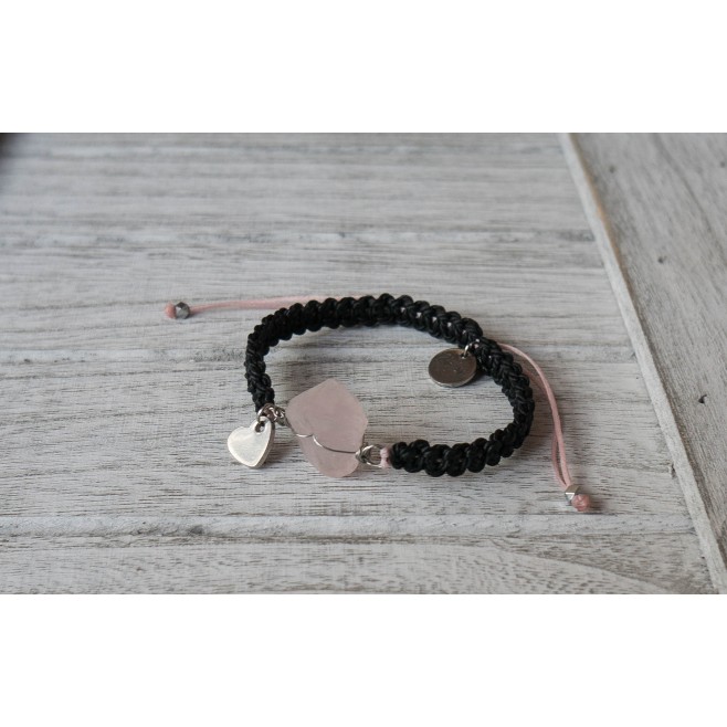 Bracelet Love with Rhodope pink quartz