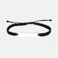 Bracelet with silver tile with message - model 1
