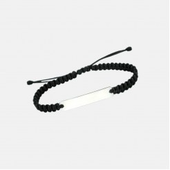Bracelet with silver tile with message - model 1
