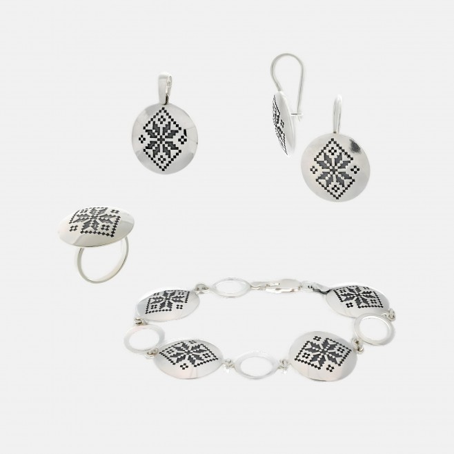 Silver Jewelry Set Albena – Model 2