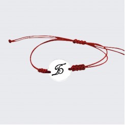 Bracelet with silver tile with message - model 2