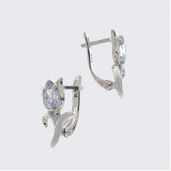 Silver earrings  Lily of the Valley