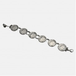 Silver bracelet with large coins (BGN 20)