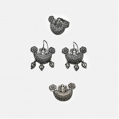 Thracian silver set with angel
