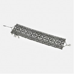 Silver bracelet Embroidery-lace