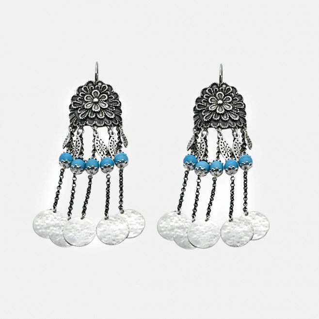 Ethno silver earrings