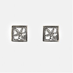 Silver earrings Cook flower