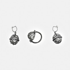 Antique silver set