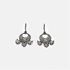 Silver tulip earrings