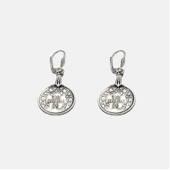 Silver earrings with small coins (50 stotinki)