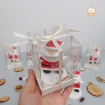 Коледна фигурка Дядо Коледа с късметче в кутия