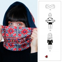 Ladies scarf Donka INFINITY RED, 150x50
