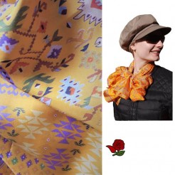 Silk scarf Kanatitsa Yellow 160*45