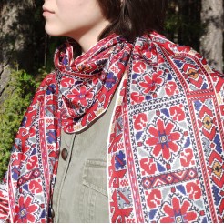 Silk Scarf with Embroidery Donka 160*45