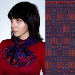 Silk Scarf with Embroidery Anna - lux 160*45