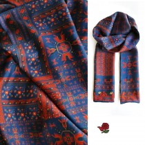 Silk Scarf with Embroidery Anna - luxury 160*45