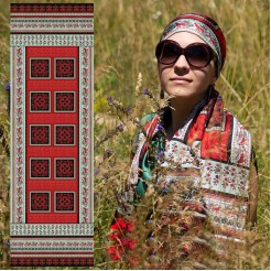 Silk Scarf with Embroidery Daria 160*45