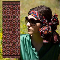 Silk Scarf with Embroidery Iskra 160*45
