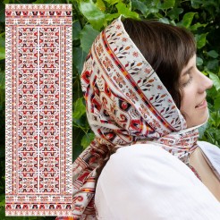 Silk Scarf with Embroidery Maria 160*45