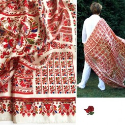 Silk Scarf with Embroidery Zhivka 140*140
