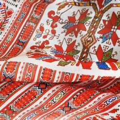 Silk Scarf with Embroidery Zhivka 140*140