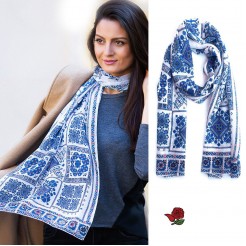 Ladies' scarf Veska The Sea, chiffon 160x45