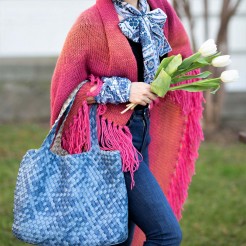 Ladies' scarf Veska The Sea, chiffon 160x45