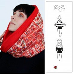 Lady's scarf Zhivka iNFINITY RED, 150x50