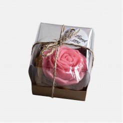 Mini gift box Eternal Soap Rose - pink