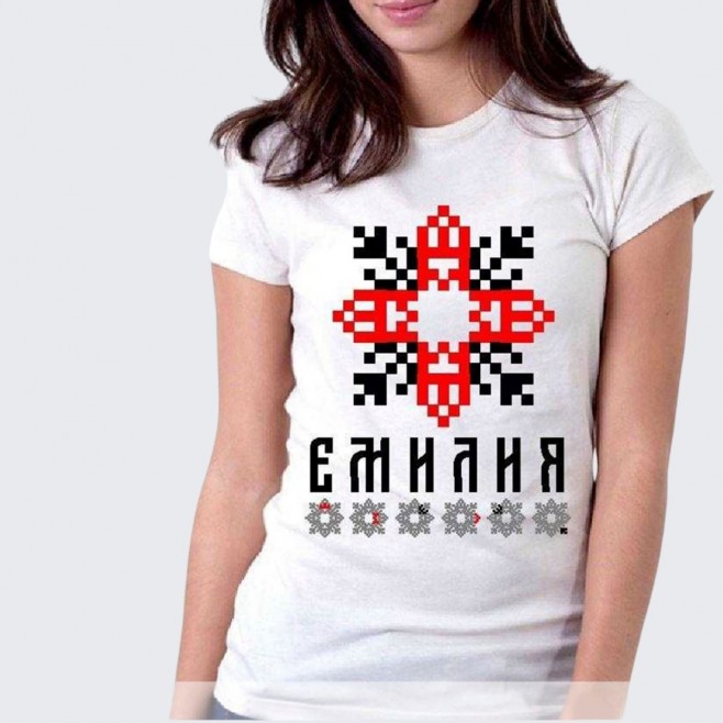 Ladies T-shirt with embroidery EMILIYA