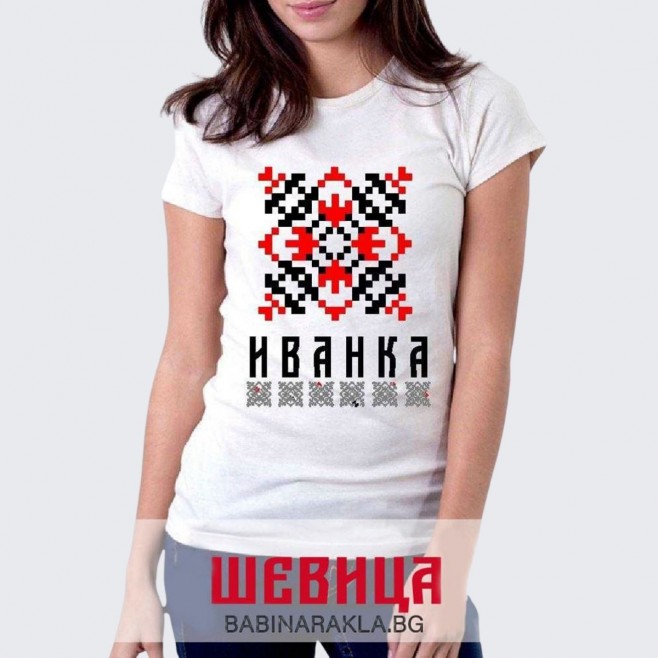 Ladies T-shirt with embroidery IVANKA