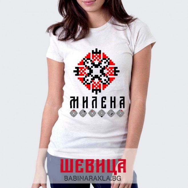 Ladies T-shirt with embroidery MILENA
