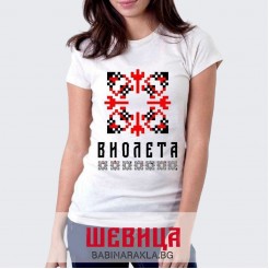 Ladies T-shirt with embroidery VIOLETA
