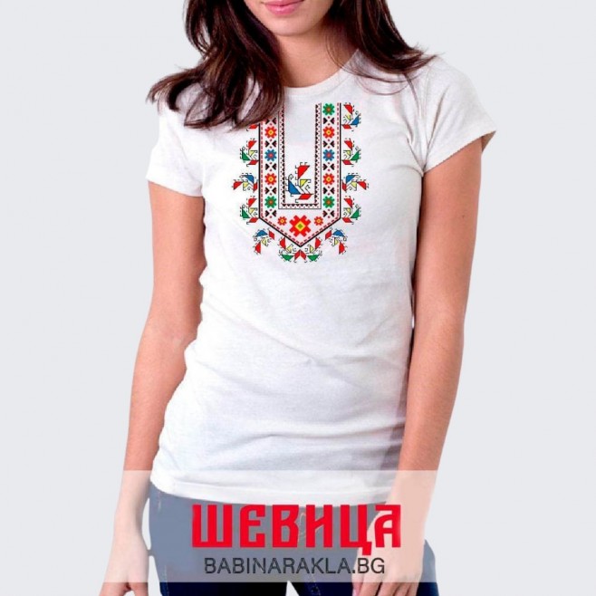 Ladies T-shirt with embroidery 022