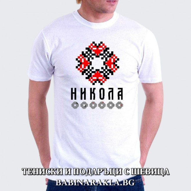 Men's T-shirt with embroidery NIKOLA